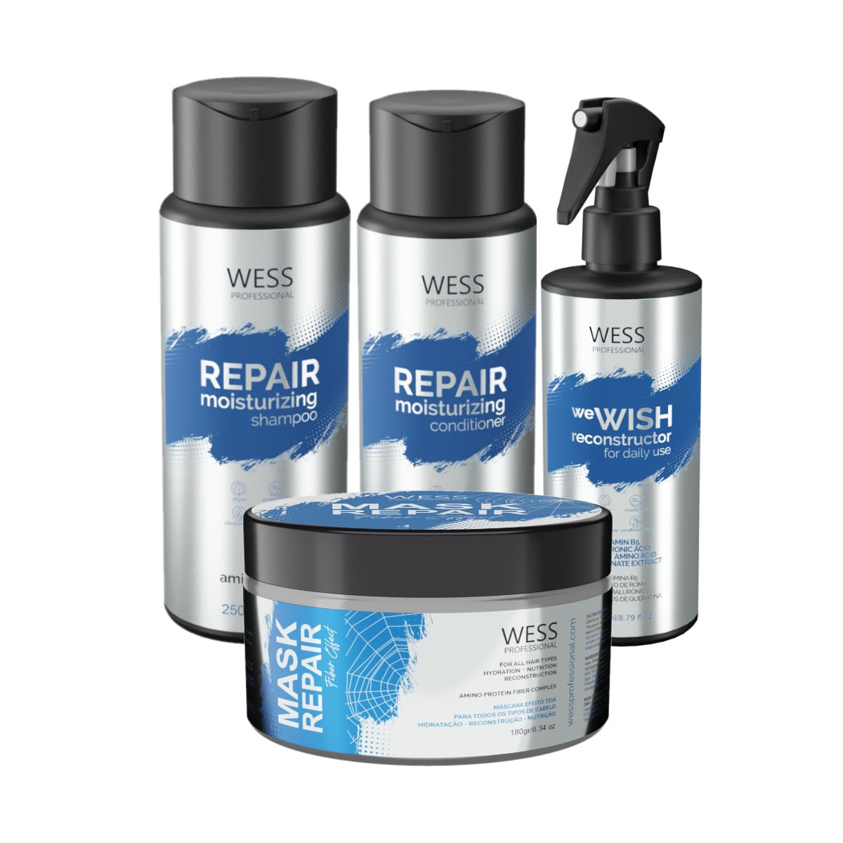 Kit Wess Repair SH 250ml+Cond 250ml+We Wish 260ml+Mask 180g