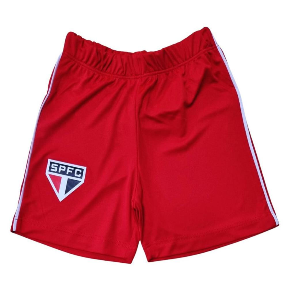 Shorts São Paulo Infantil Juvenil Vermelho Oficial