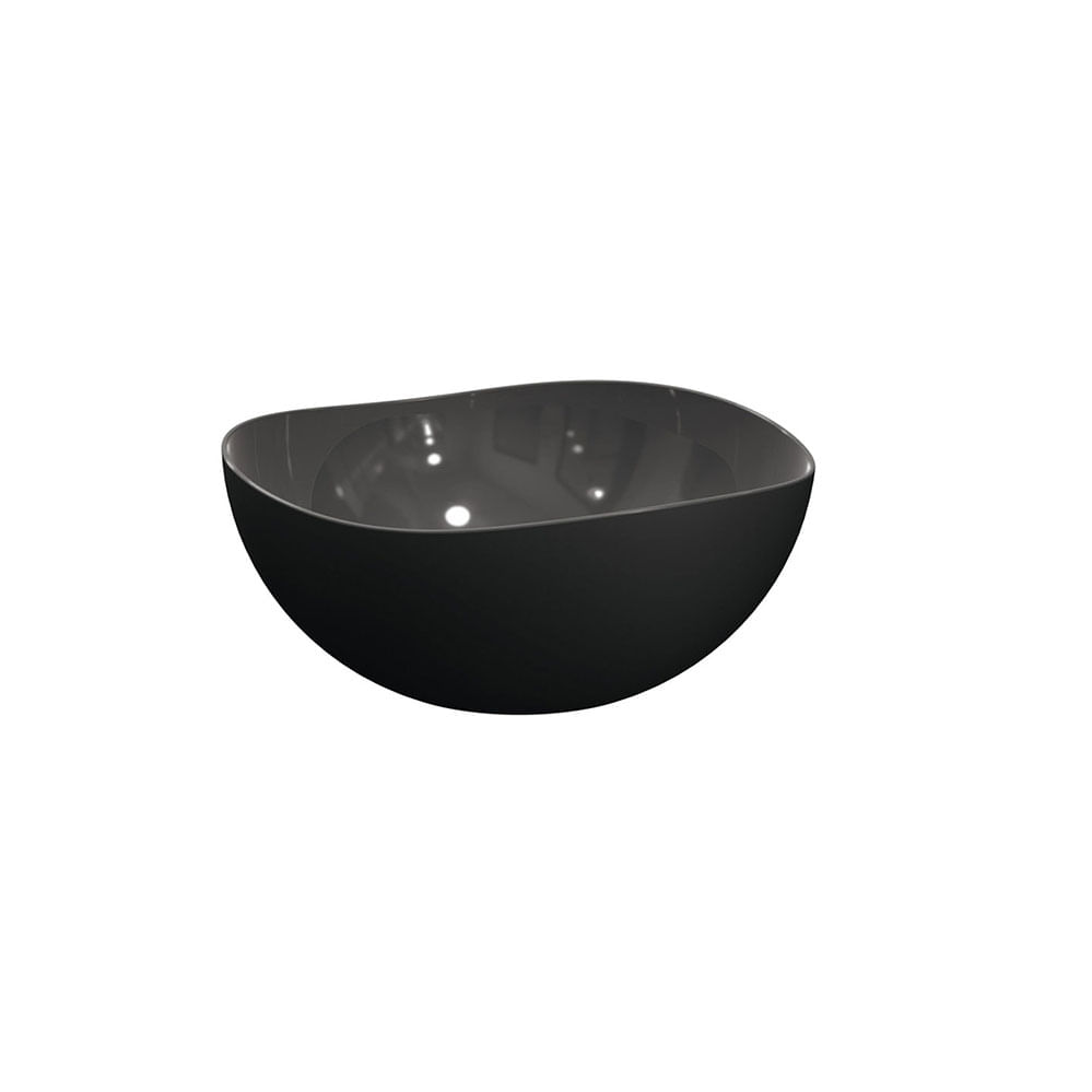 Travessa Tigela Bowl Saladeira Funda Preta 2L