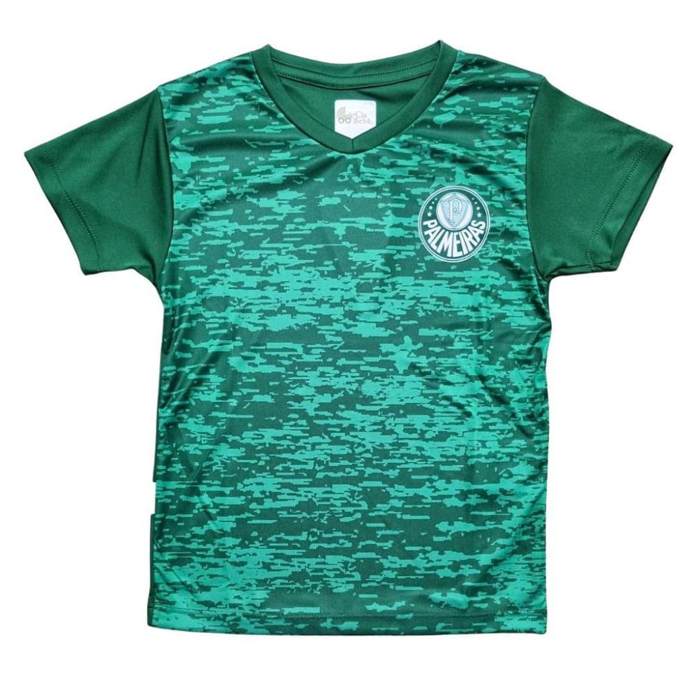 Camiseta Palmeiras Infantil Rajada Verde Oficial