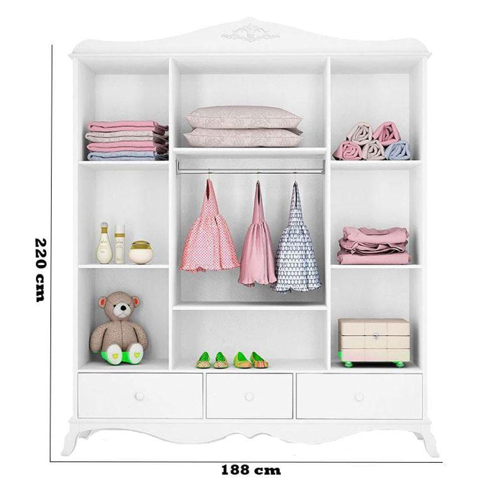 Quarto De Bebê Realeza Cômoda 1 Porta Berço Com Capitonê Branco Acetinado E Colchão Gazin - Canaã