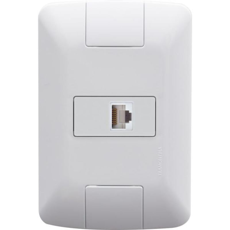 Conjunto 4x2 com 1 Tomada Telefone RJ11 Tramontina Aria Branco