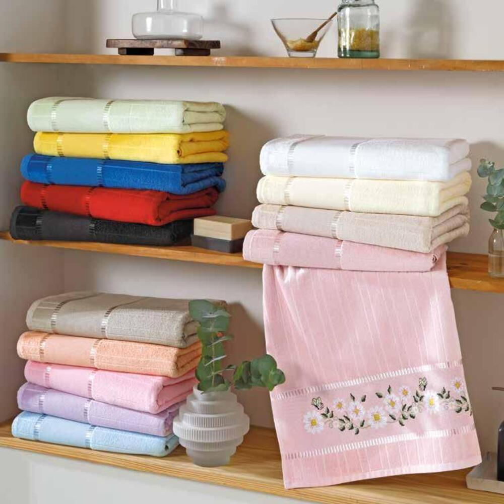 TOALHA ROSTO DOHLER VELOUR BORDAR BELLA 50 CM X 80 CM