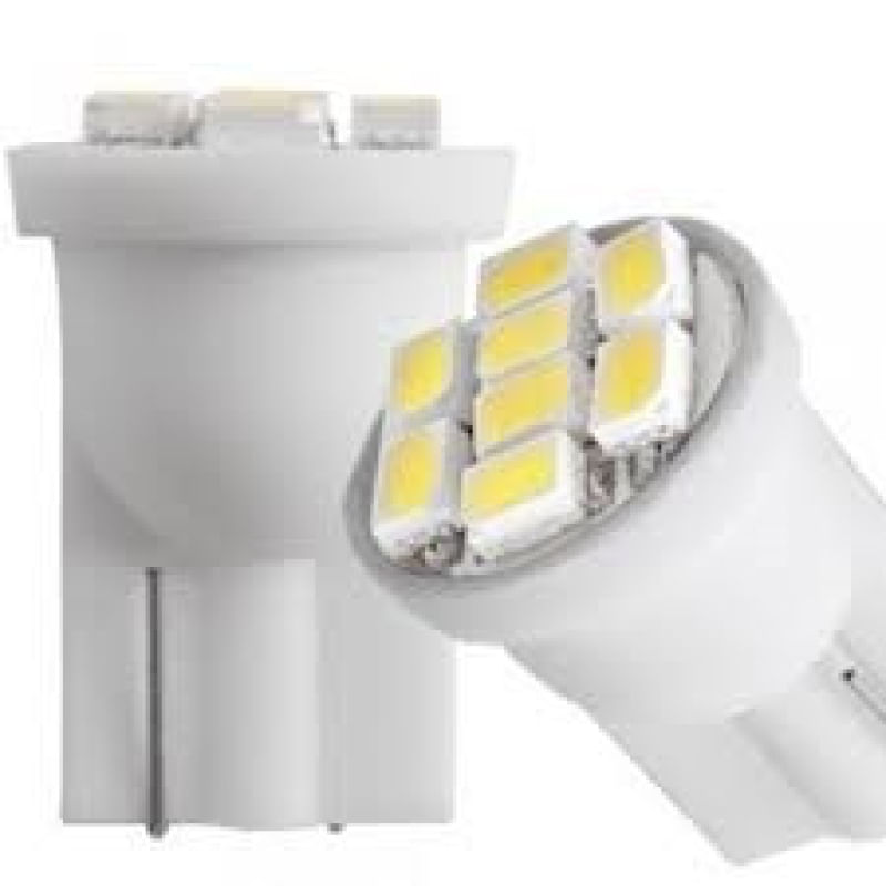 Lâmpada Lanterna 8 Leds T10 3528 Esmagada Grande Pingo Par