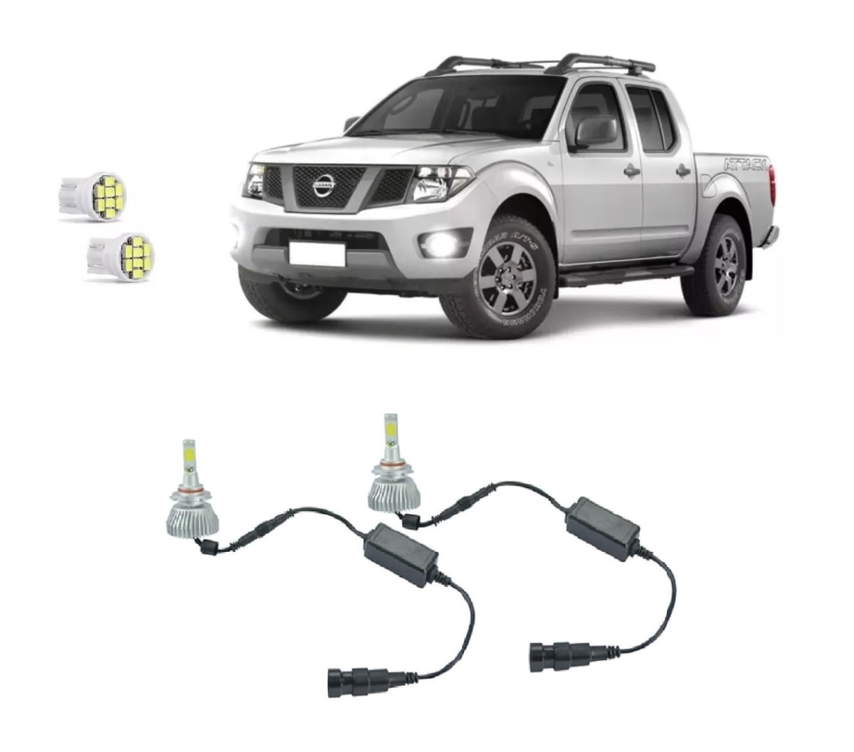 Kit Lâmpadas Super Led Farol de Milha Frontier 2008 à 2015