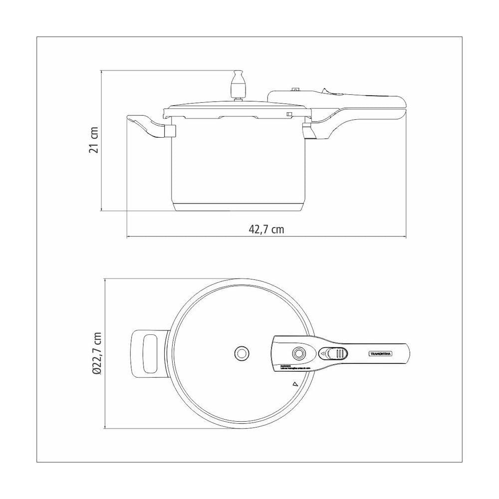 Panela De Pressão Tramontina Com Fundo Triplo 20Cm 4,5L