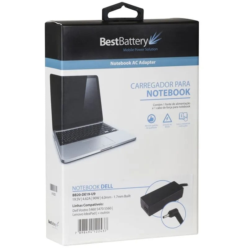 Fonte Carregador p/Notebook DELL Vostro 5460 5470 5560 BB20-DE19-U9