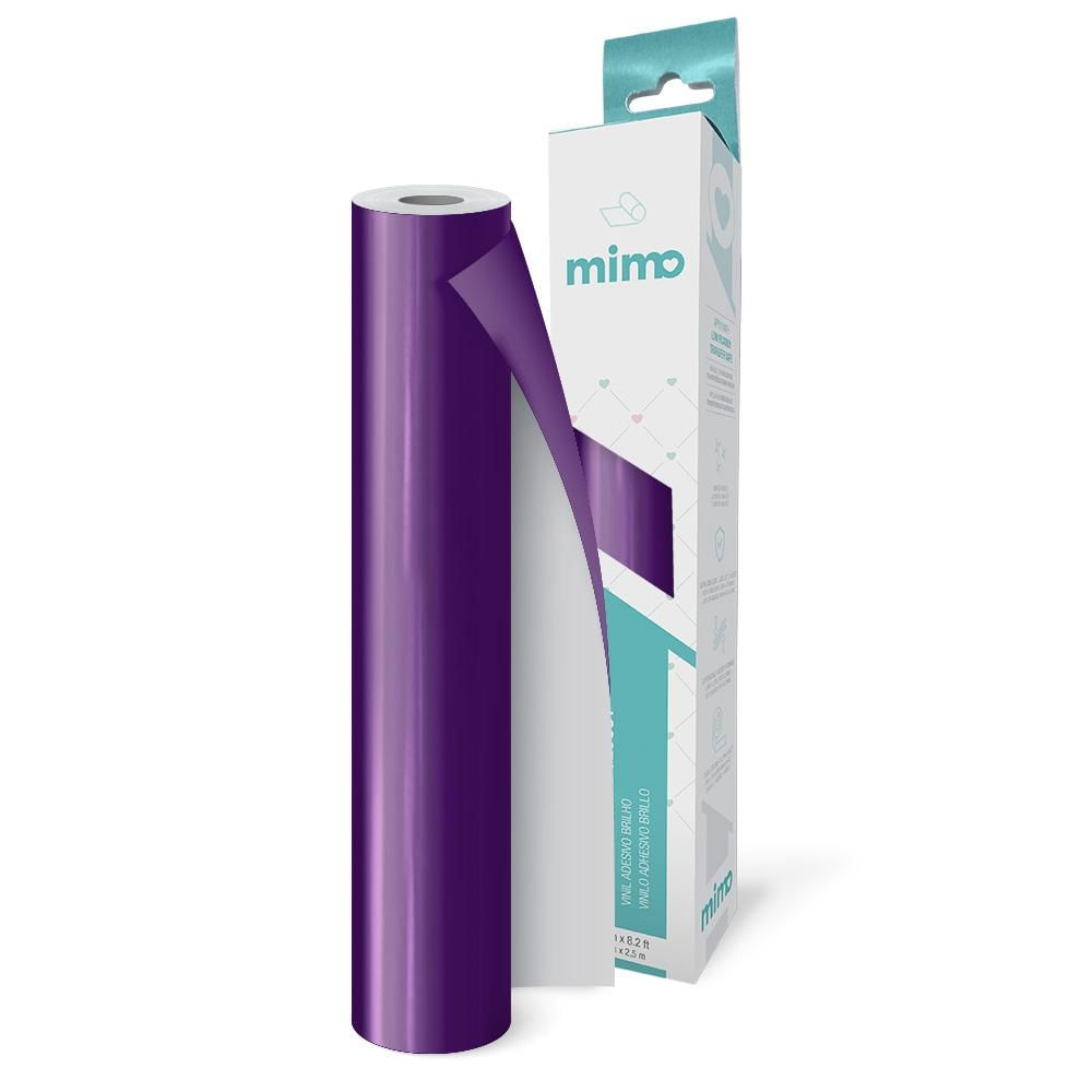 Adesivo Vinil Brilho Roxo Mirtilo Mimo - 30 cm x 2,5 m