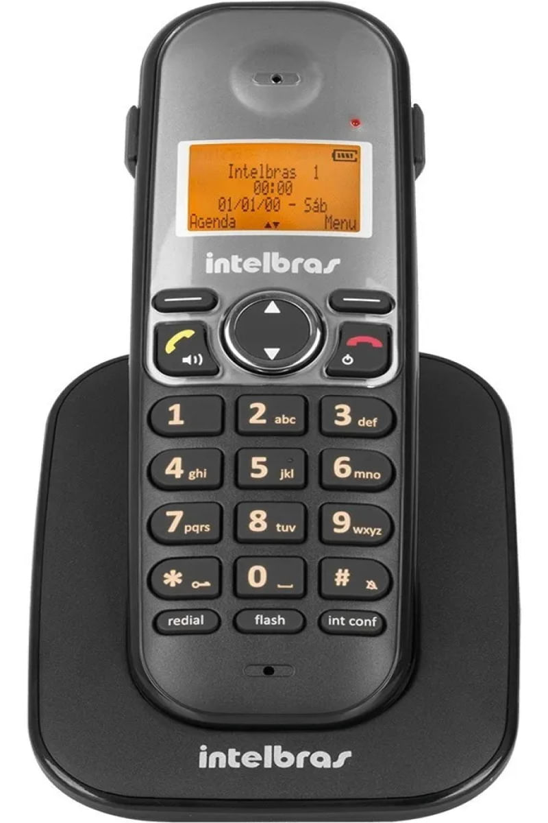 Telefone Ramal Digital Adicional Sem Fio Intelbras Ts 5121 Preto