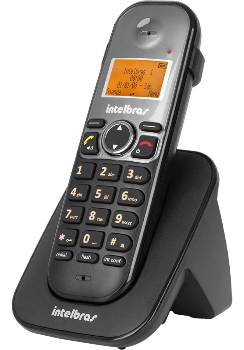 Telefone Ramal Digital Adicional Sem Fio Intelbras Ts 5121 Preto