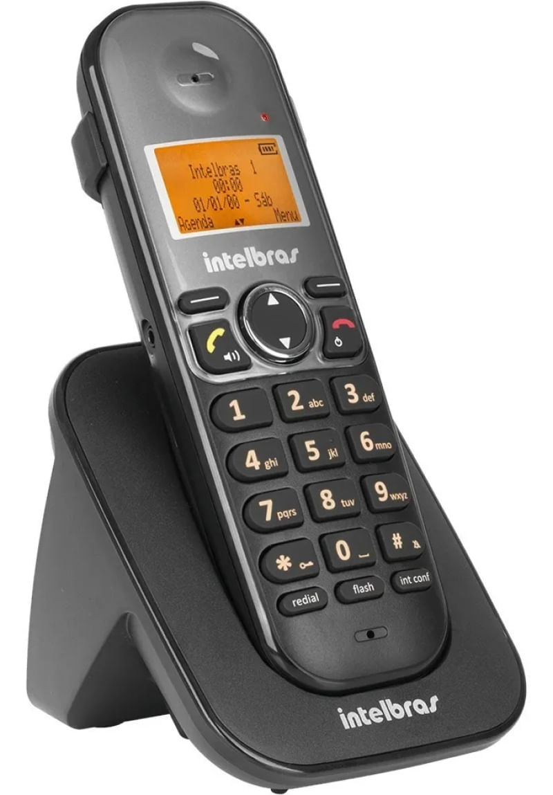 Telefone Ramal Digital Adicional Sem Fio Intelbras Ts 5121 Preto