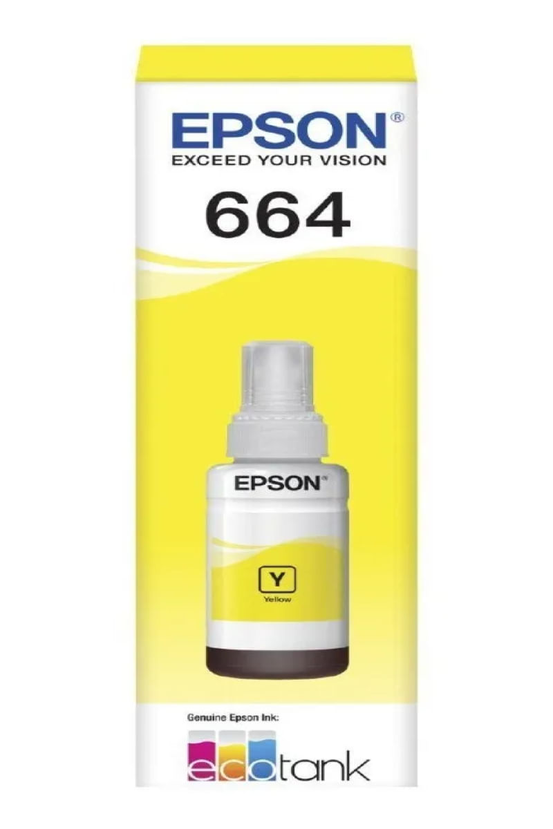 Refil Tinta Original Epson T664 Amarelo - T664420