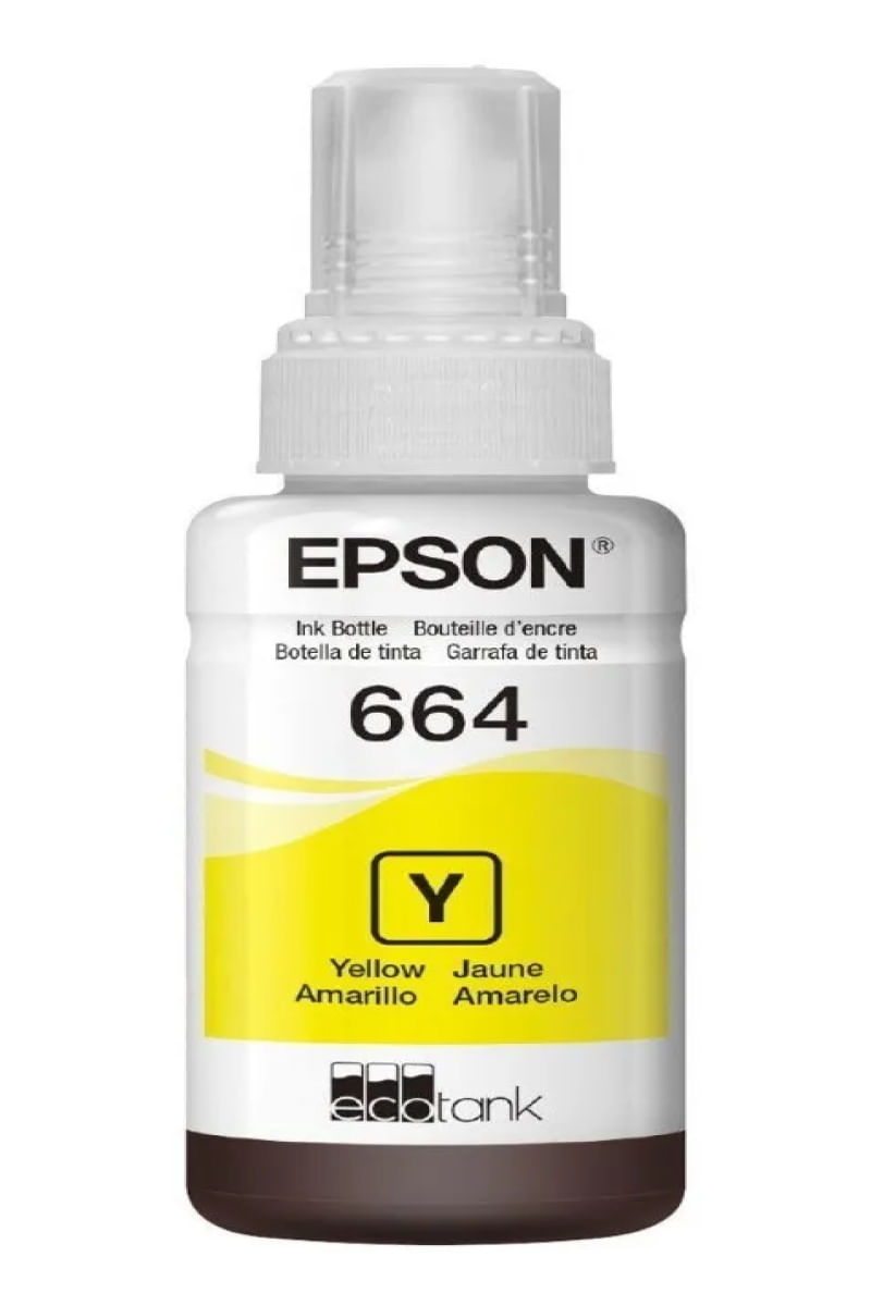 Refil Tinta Original Epson T664 Amarelo - T664420