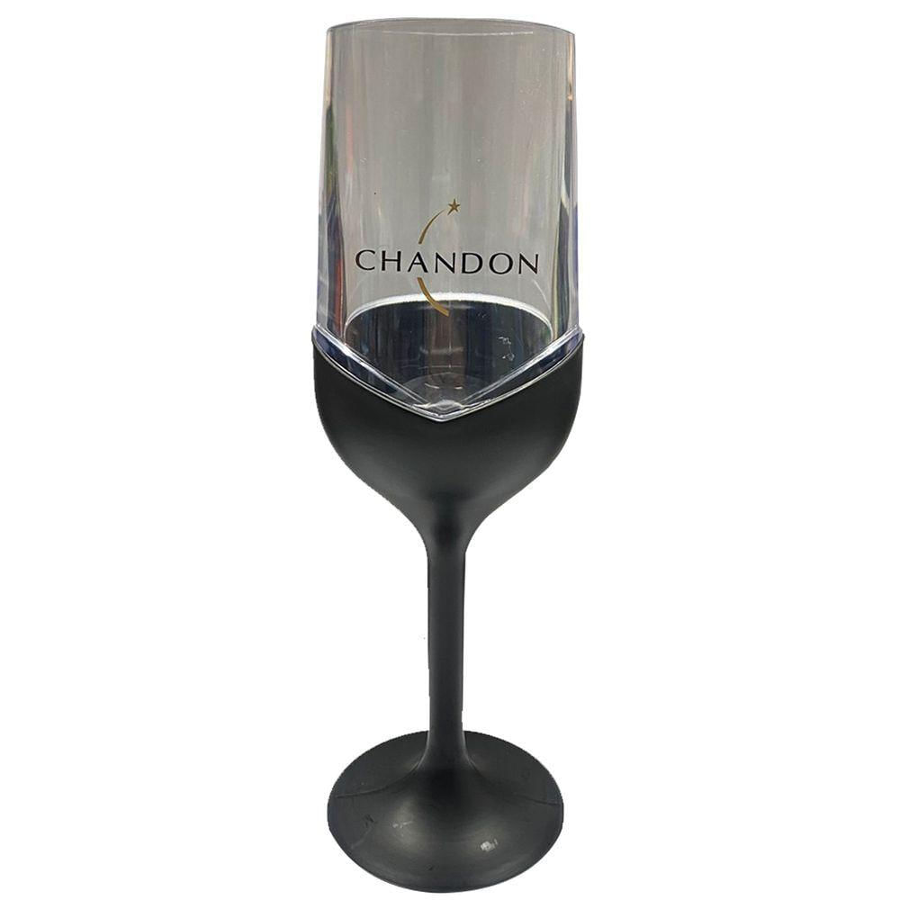 Taça Champagne Espumante Chandon Colors 250ml Desmontavel Cor:preto