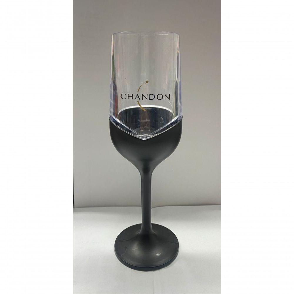 Taça Champagne Espumante Chandon Colors 250ml Desmontavel Cor:preto