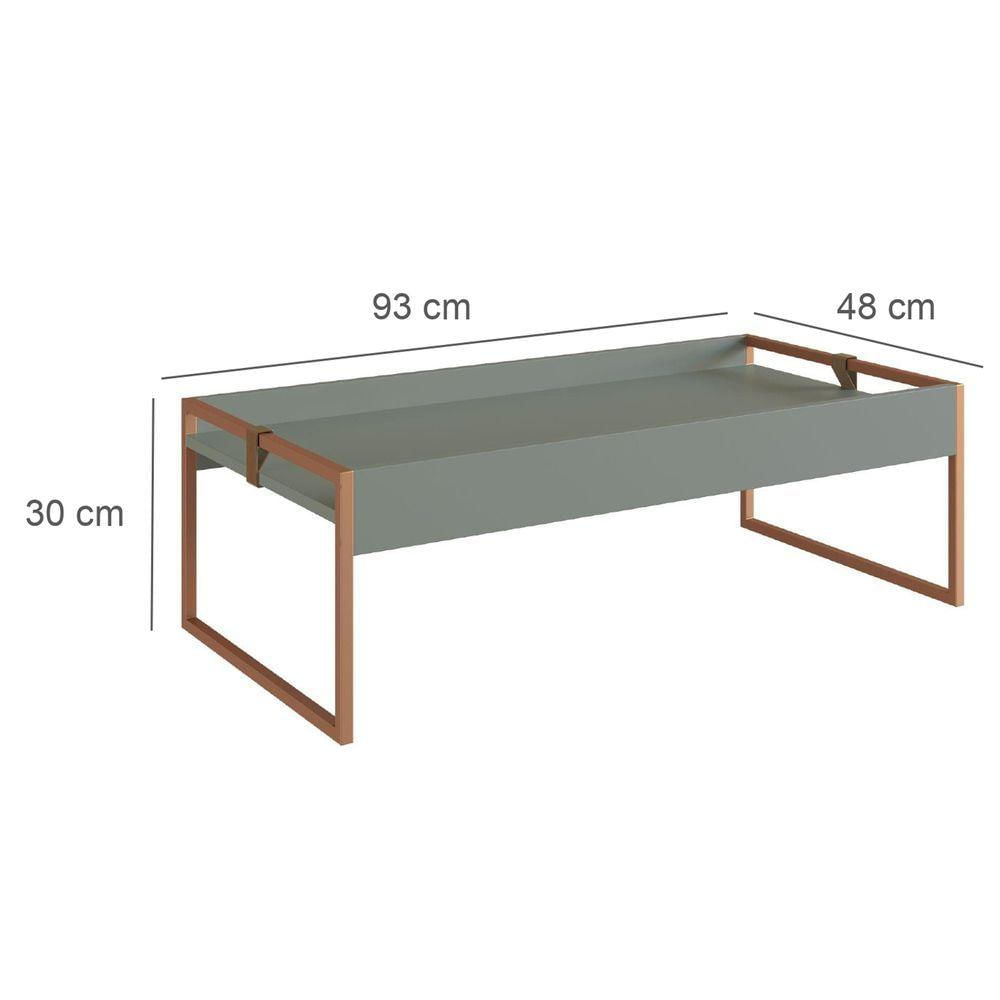 Mesa Centro Retangular Columbia 93 Cm Verti