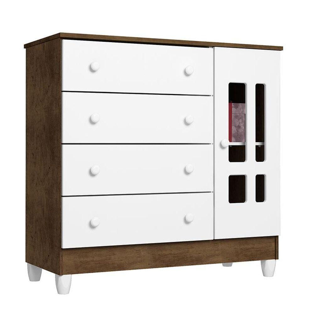 Quarto De Bebê Ariel 3 Portas Com Berço Americano Lila Branco Acetinado Amadeirado - Carolina