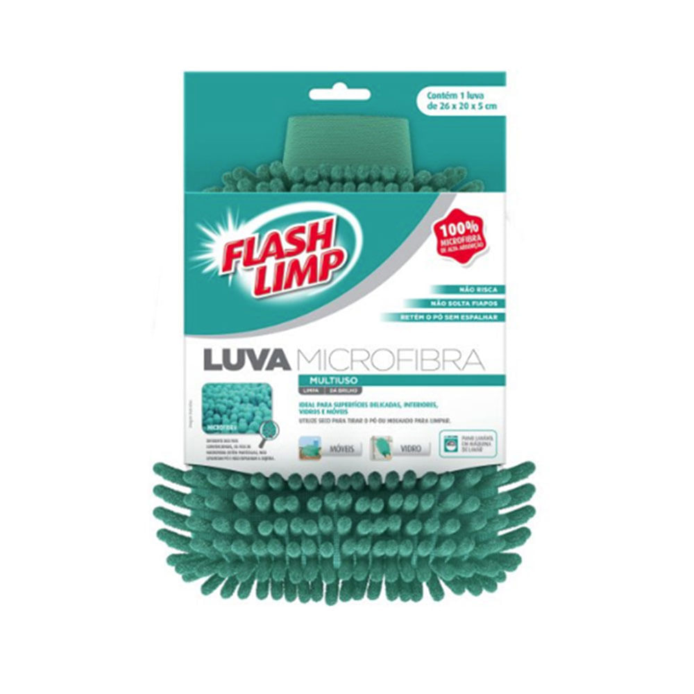 Luva Multiuso de Microfibra - FlashLimp