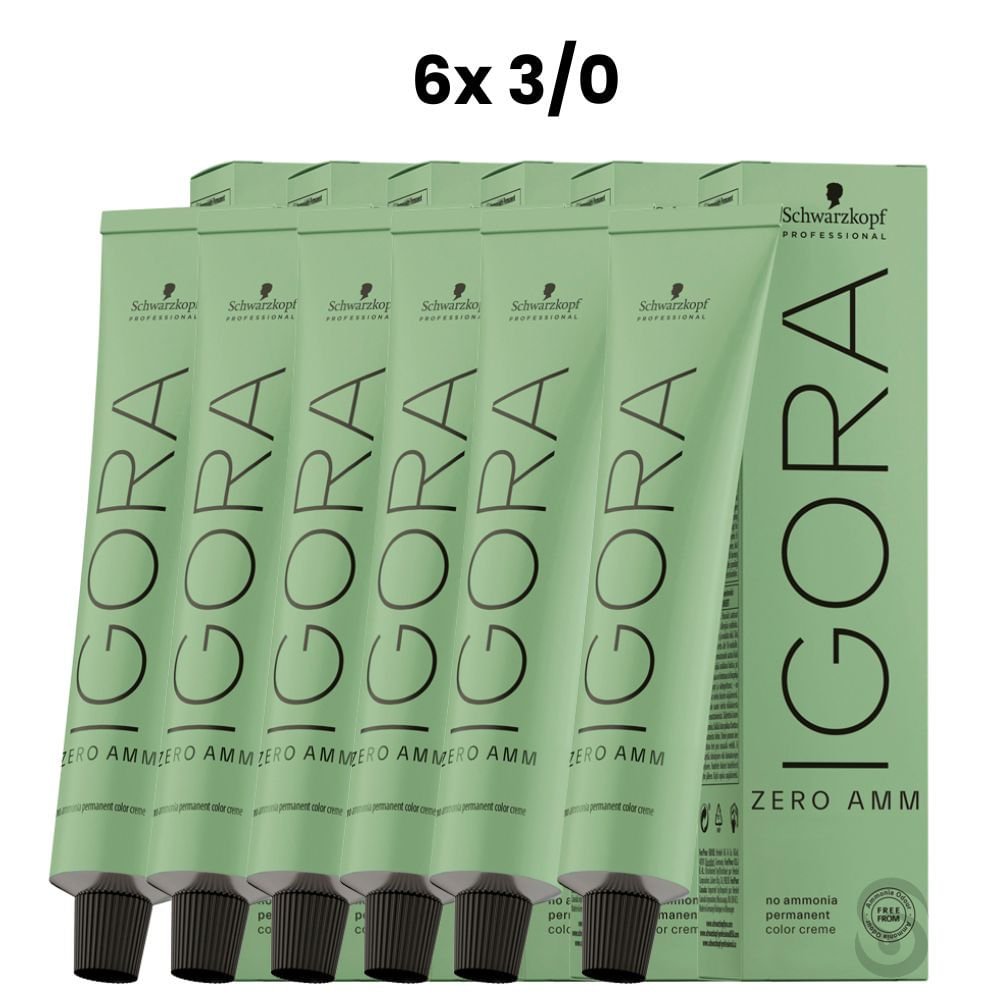 Igora Zero Amm 6x3/0 Castanho Escuro 60 ml