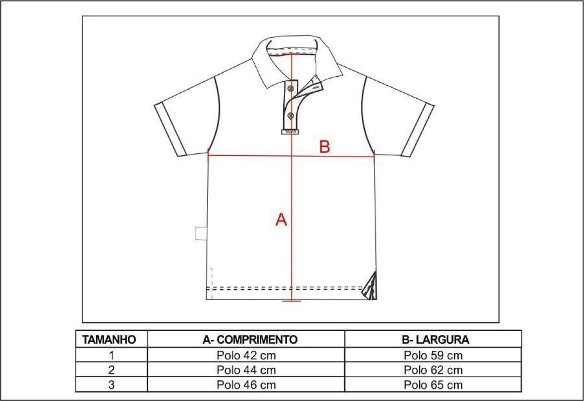 Camisa Polo Infantil Flamengo Branca Oficial Tam 2 / Branco