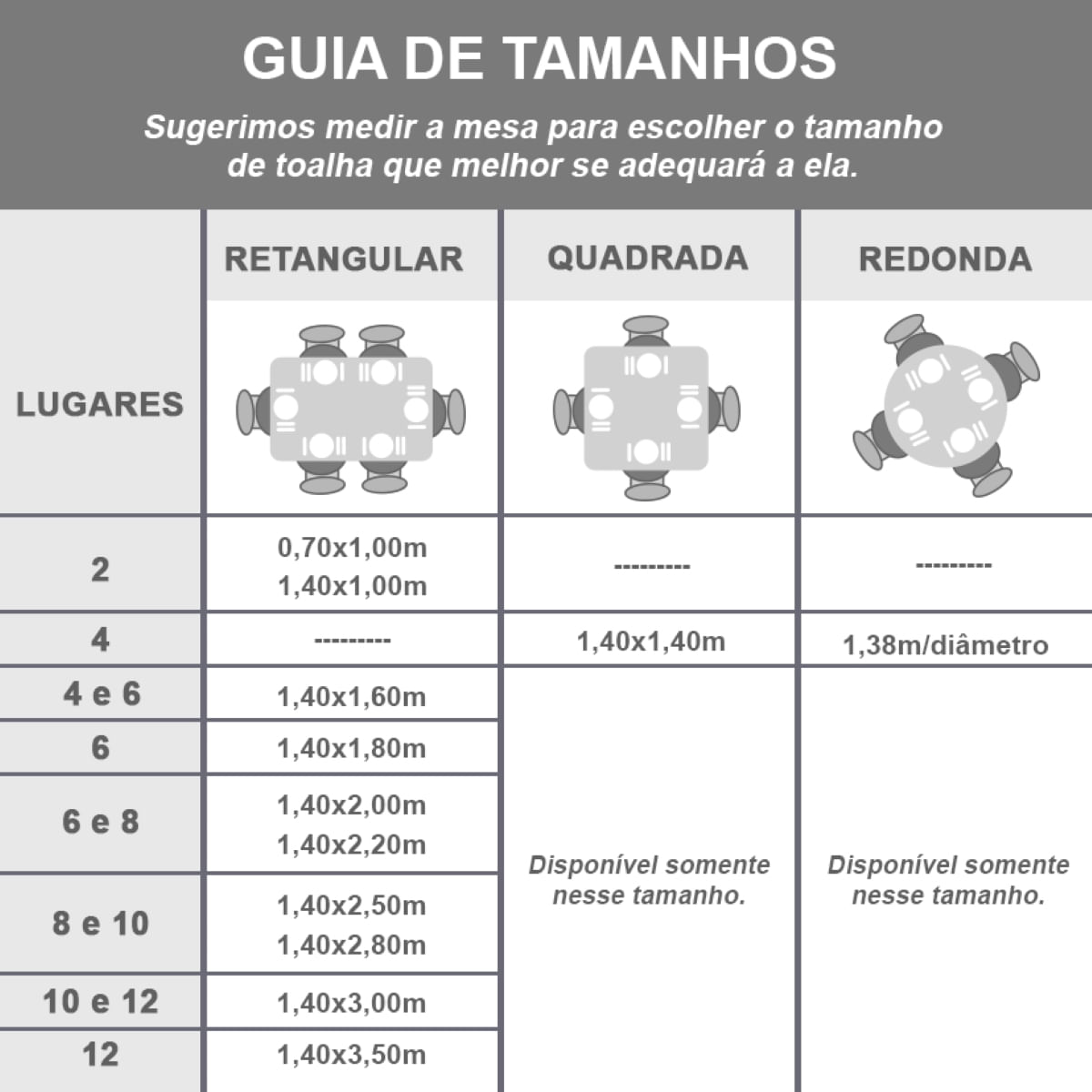 Toalha Mesa Plástica Térmica Imperial 8 10 lugares 2,50