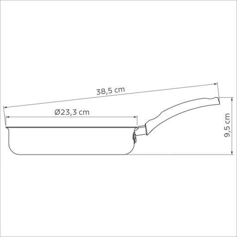 Frigideira Reta Turim Vermelha 22 cm Tramontina