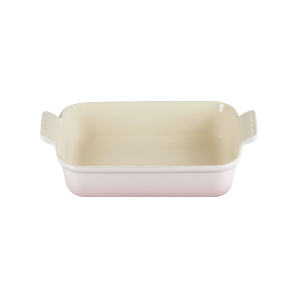 KIT LE CREUSET 2 TRAVESSAS RETANGULARES HERITAGE 26 E 32CM SHELL PINK