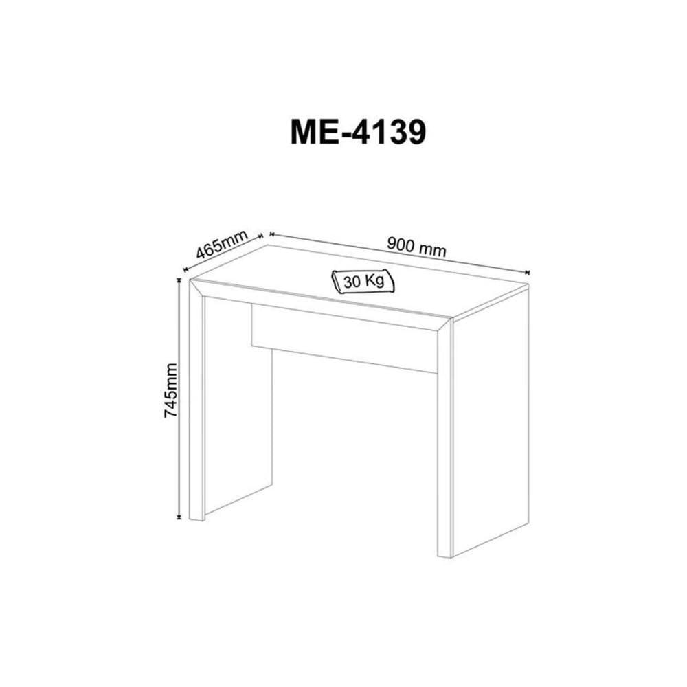 Mesa Canto P/escritório Me4139 Amêndoa - Tecno Mobili