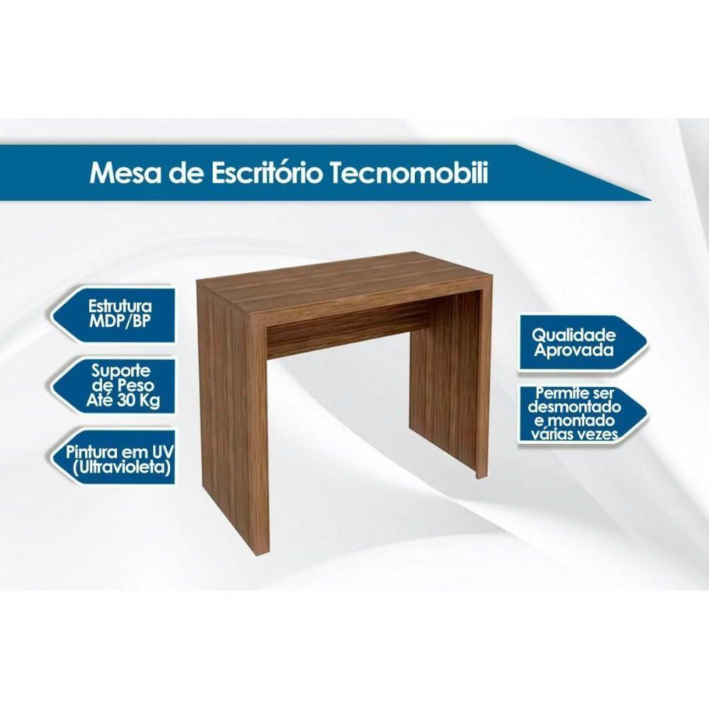 Mesa Canto P/escritório Me4139 Amêndoa - Tecno Mobili