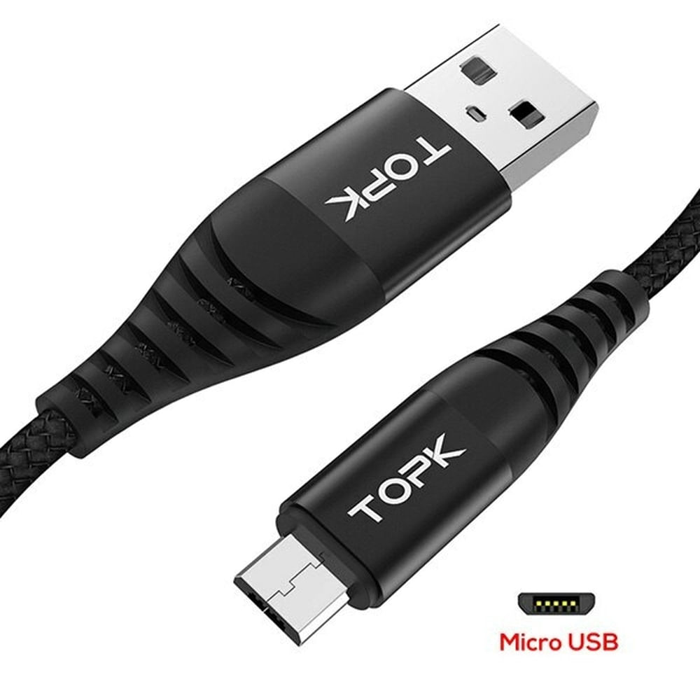 Cabo para Carregar Micro USB TOPK AN42