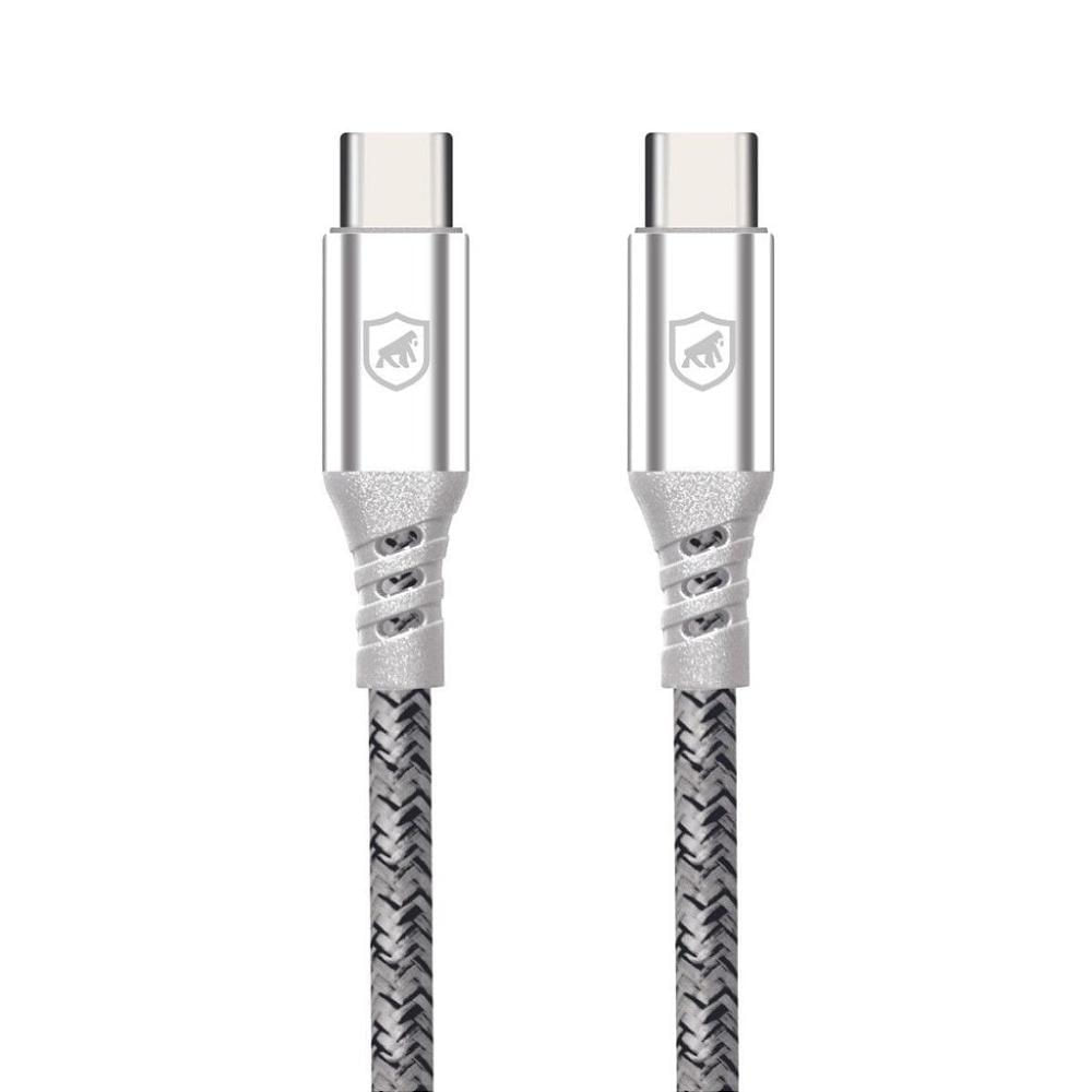 Cabo Dual Tech PD 100W Tipo C / Tipo C - Branco - 1,8M - Gshield