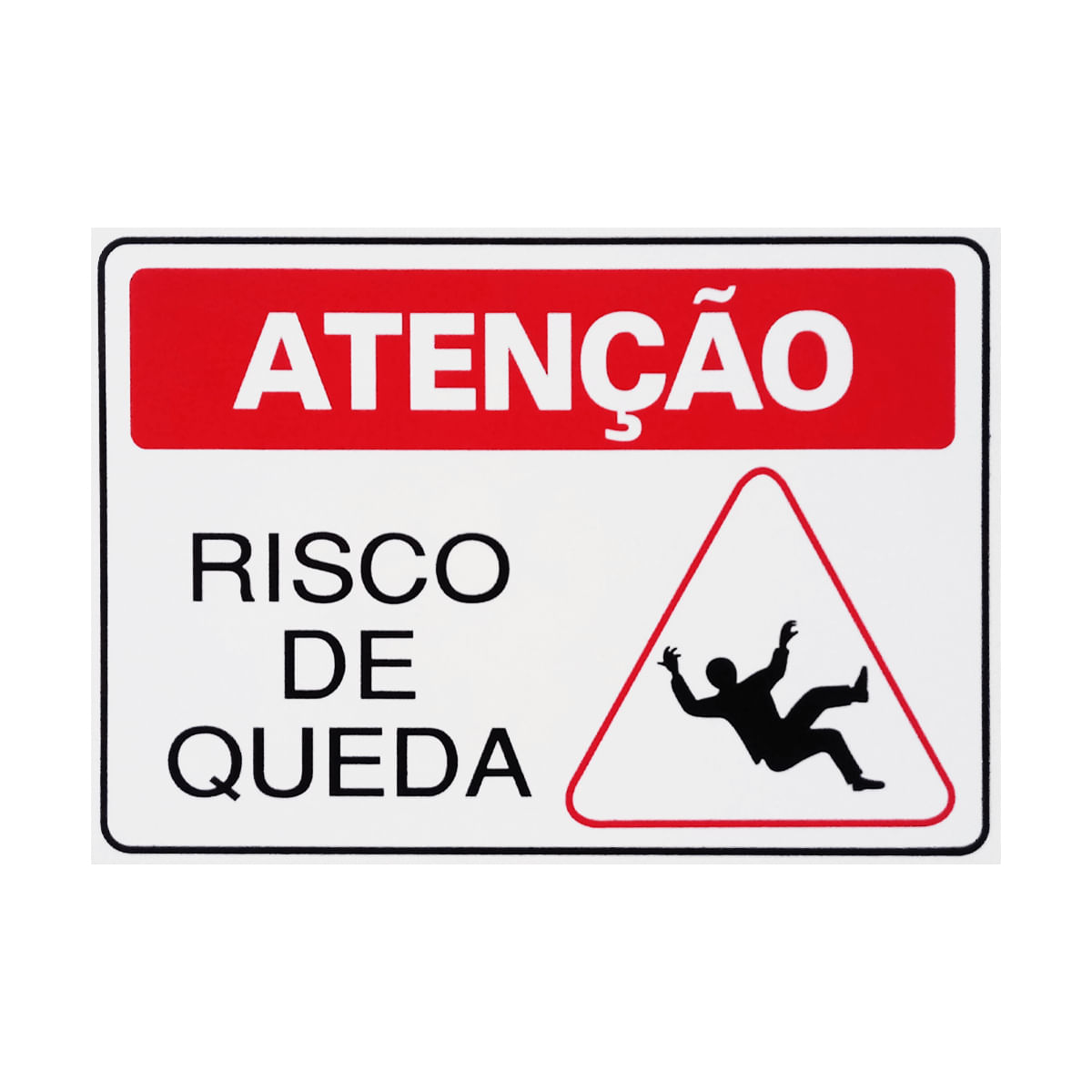 Placa De Sinalização Risco De Queda 30x20 Acesso - S-216/2 F9e