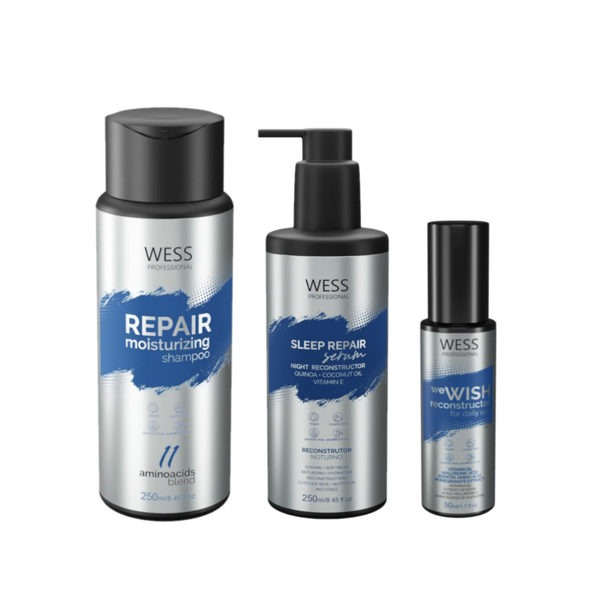 Kit Wess Repair SH 250ml + Sleep 250ml + We Wish 50ml