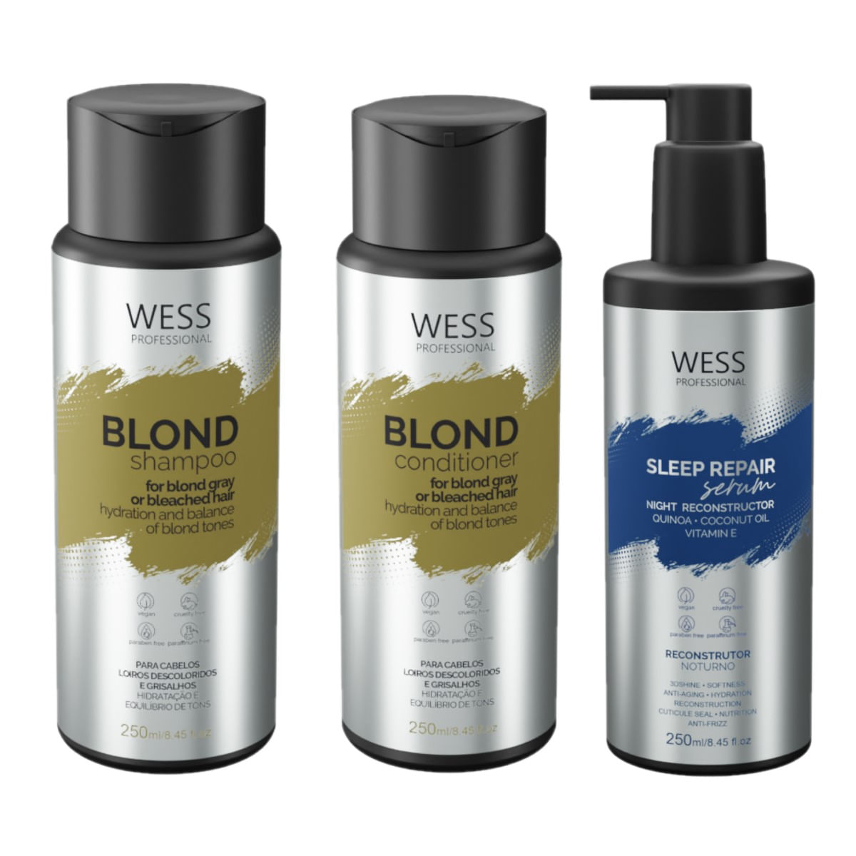 Kit Wess Blond SH 250ml + Cond 250ml  + Sleep Repair 250ml