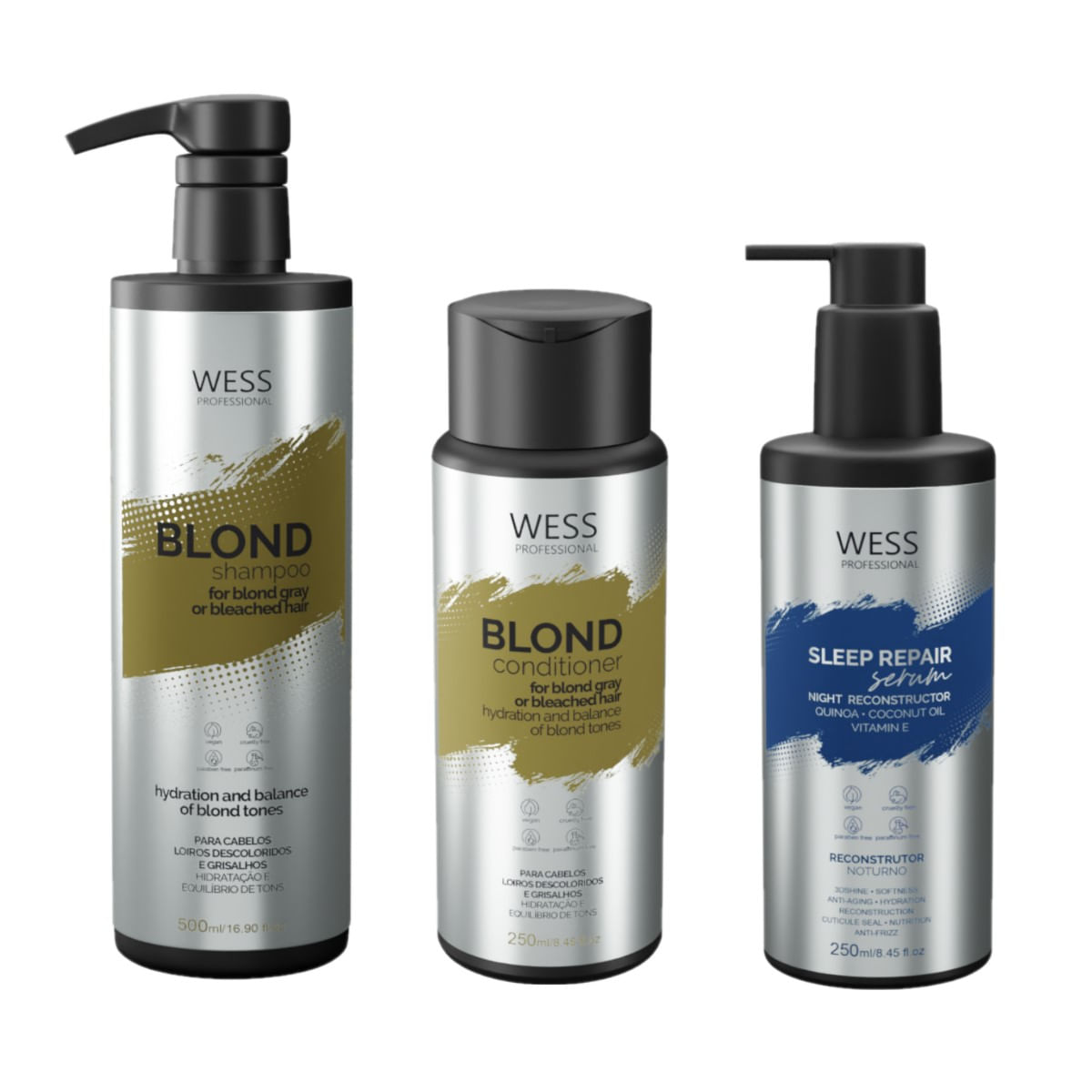 Kit Wess Blond SH 500ml + Cond 250ml + Sleep Repair 250ml