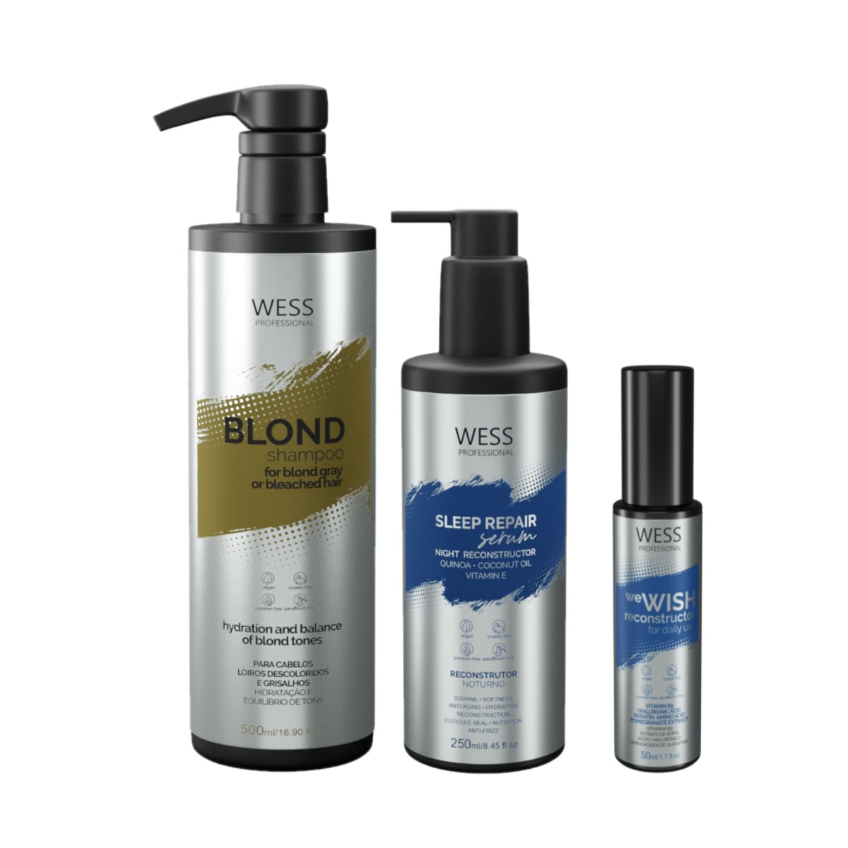 Kit Wess Blond SH 500ml + Sleep 250ml + We Wish 50ml