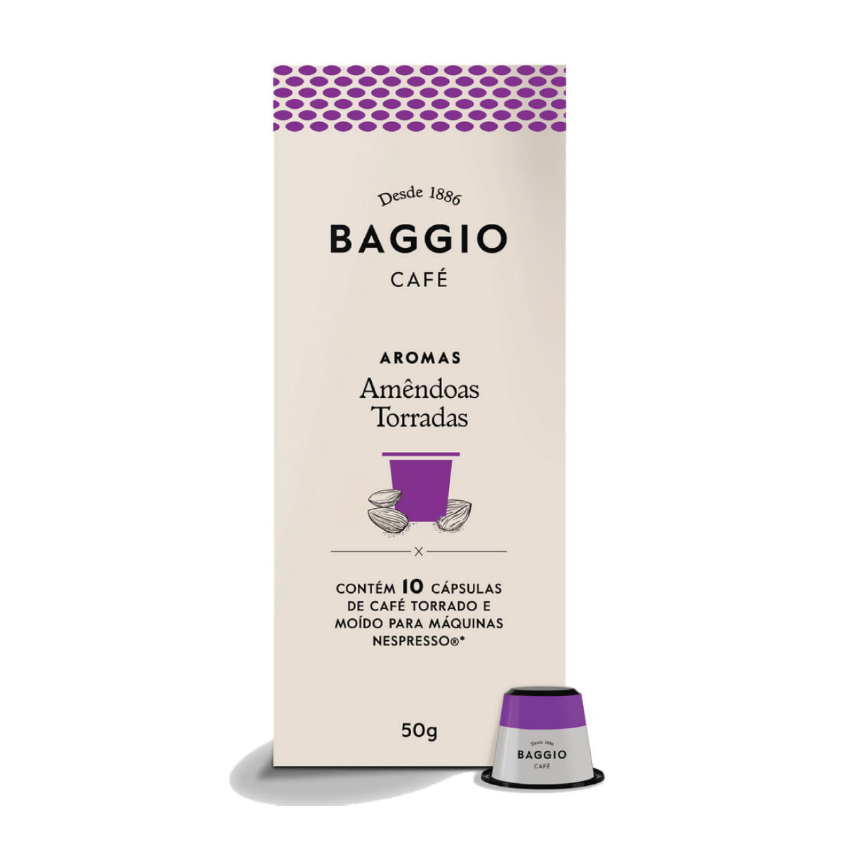 Cápsula Café Gourmet Baggio Amendoas Torrada Para Nespresso