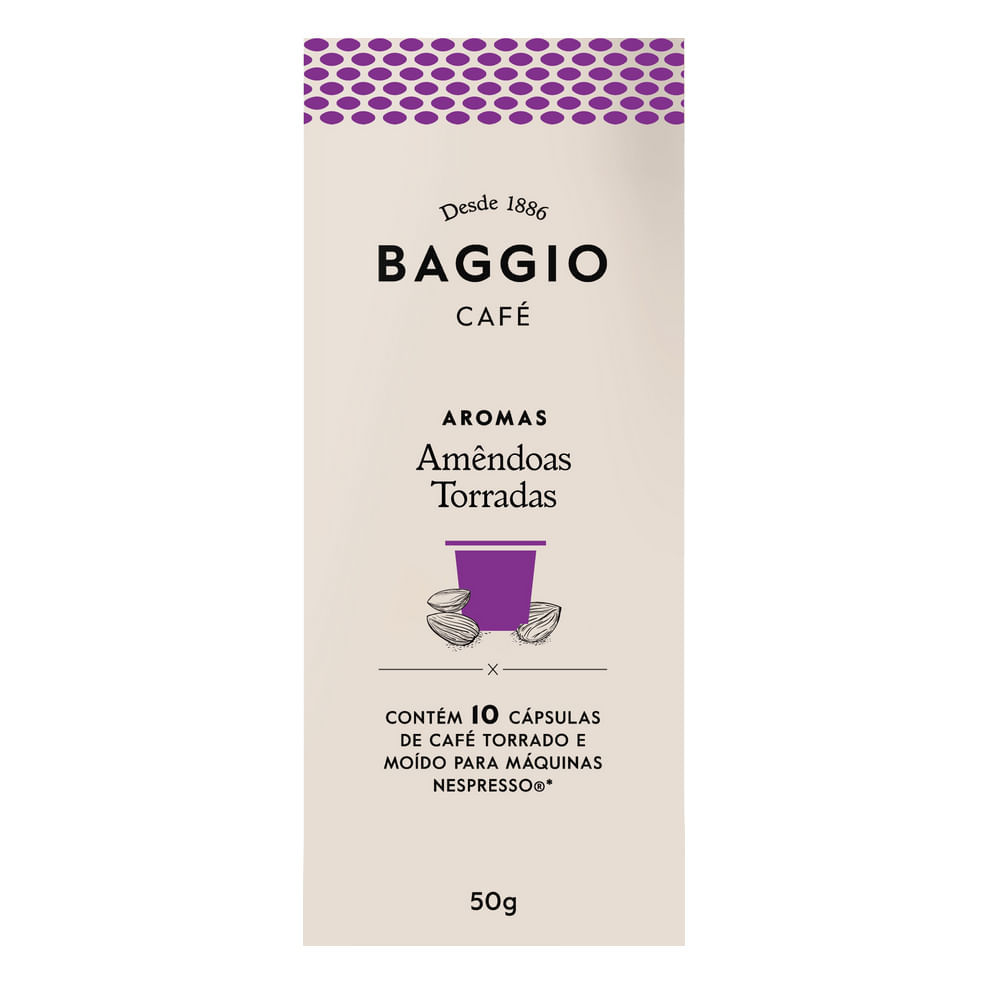 Cápsula Café Gourmet Baggio Amendoas Torrada Para Nespresso