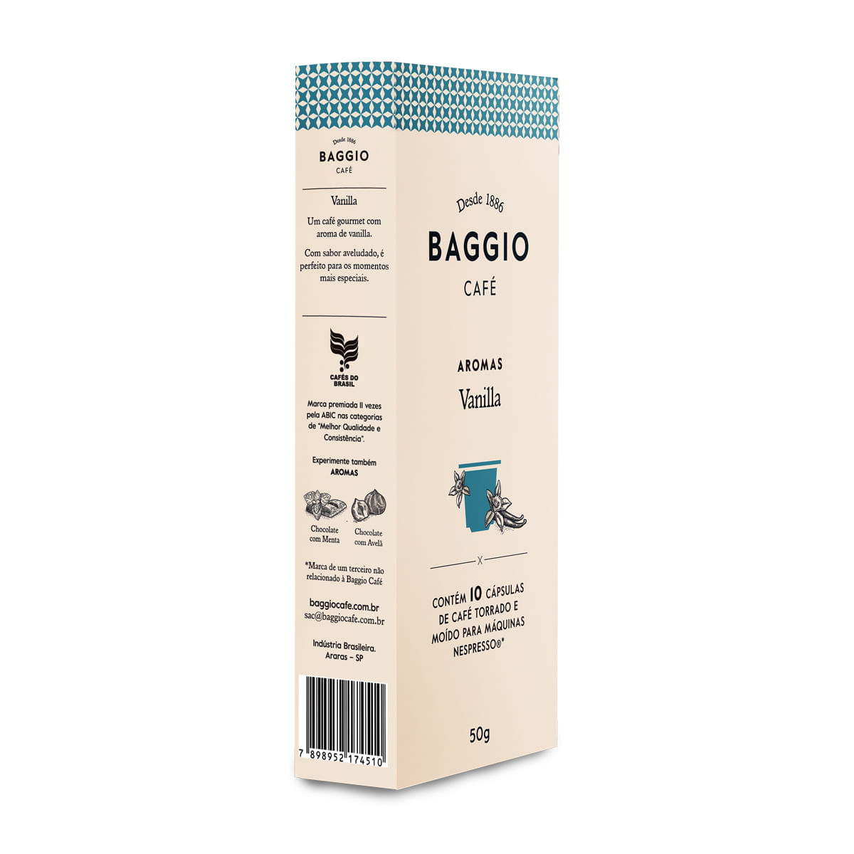 Cápsula Café Gourmet Baggio Vanilla Para cafeteira Nespresso