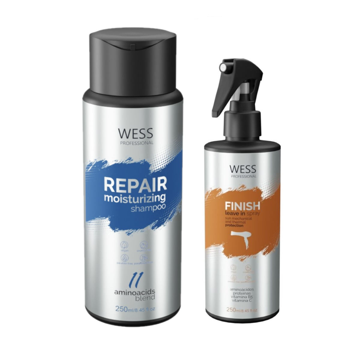 Kit Wess Repair Shampoo 250ml + Finish Protector 250ml