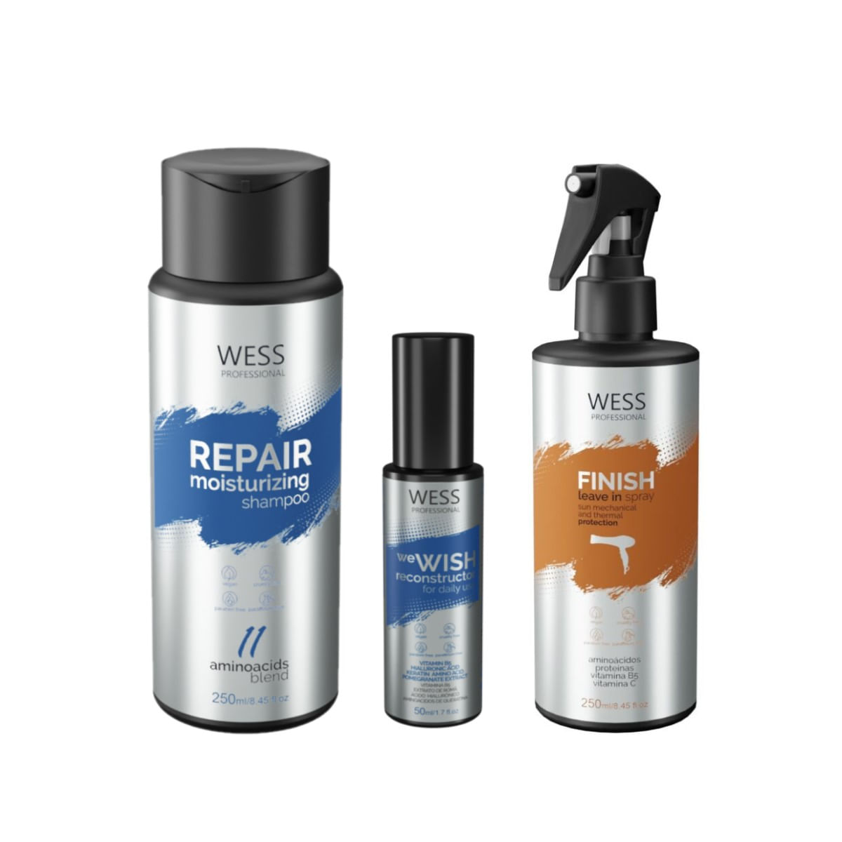 Kit Wess Repair SH 250ml + We Wish 50ml + Finish 250ml