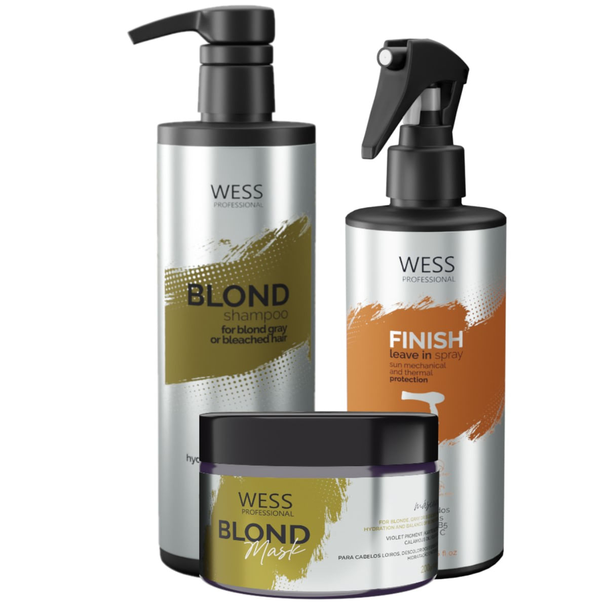 Kit Wess Blond SH 500ml + Mask 200ml + Finish 250ml