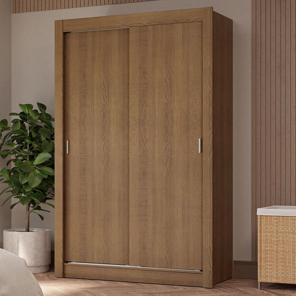 Guarda-Roupa Solteiro 2 Portas de Correr 4 Gavetas Rustic Vivare Plus Madesa