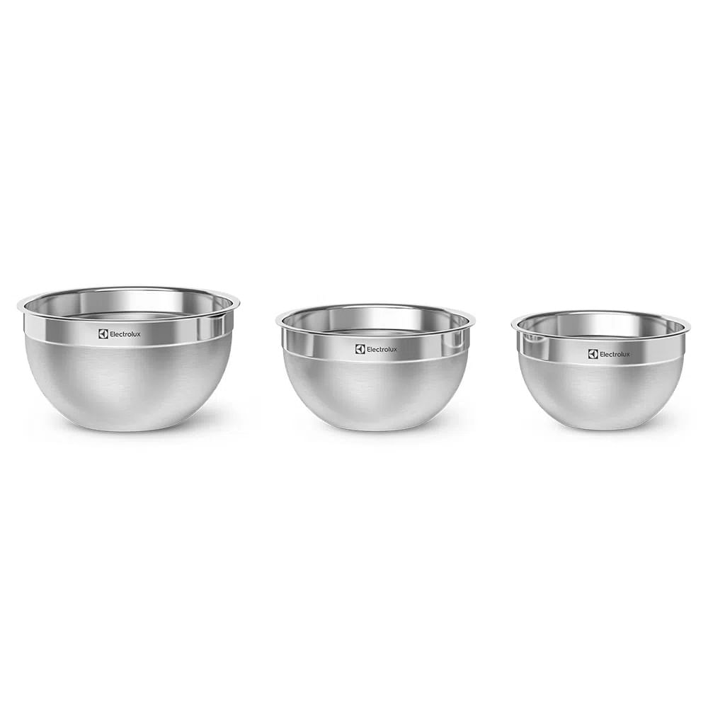 KIT ELECTROLUX CONJUNTO 8 FACAS C/CEPO E CONJUNTO 3 BOWLS C/TAMPA PLÁSTICA