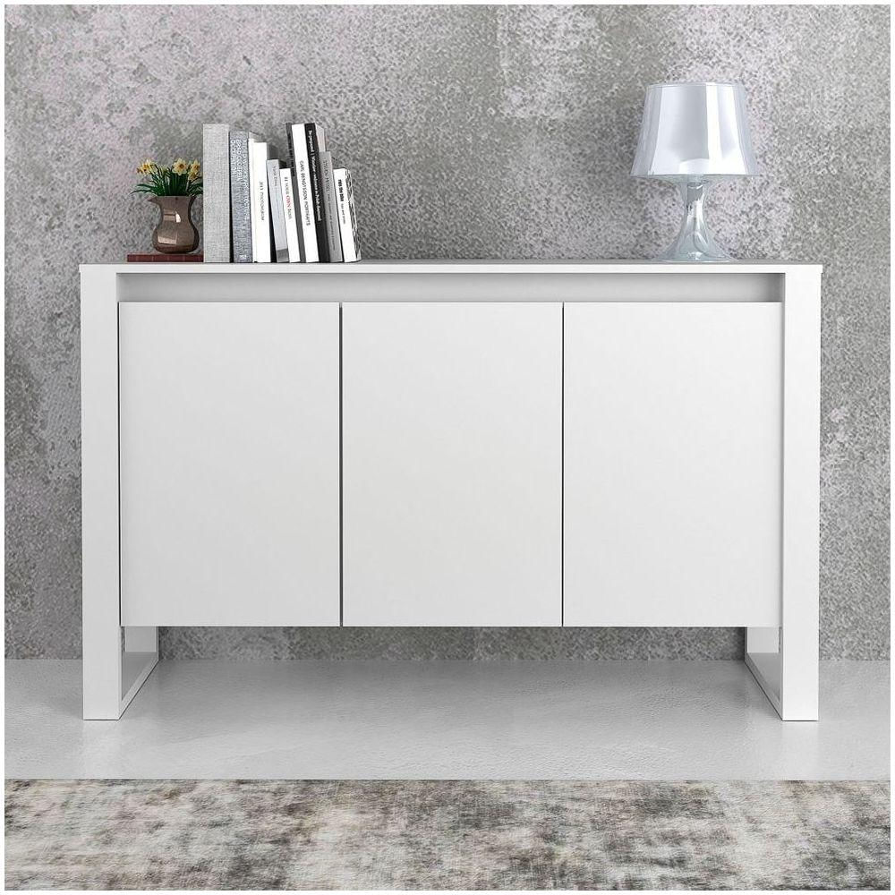 Balcão Para Escritório 3 Portas 1.3 Me4147 Branco