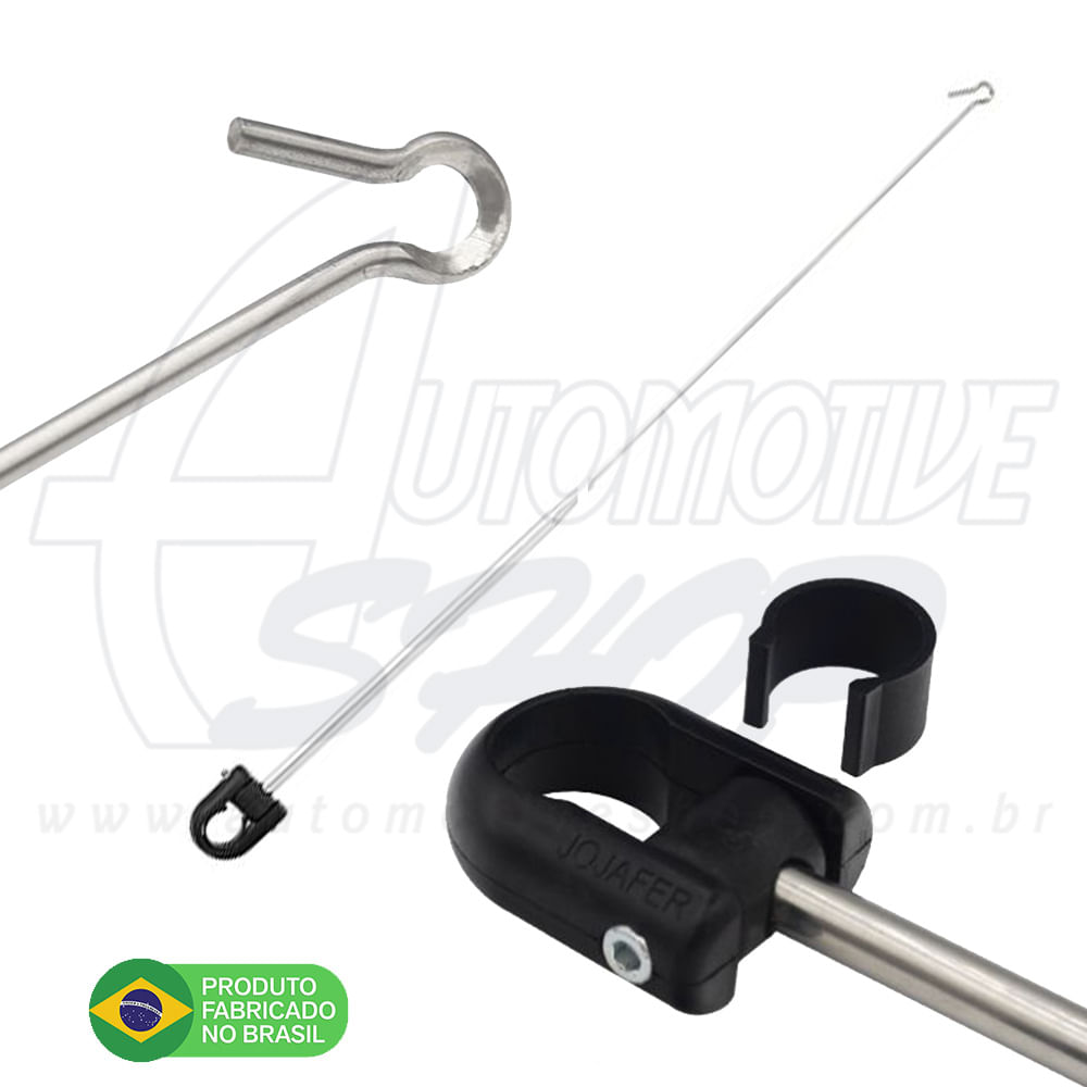 Antena Corta Pipa Moto Retrátil Guidao Aço Inox Prata M11