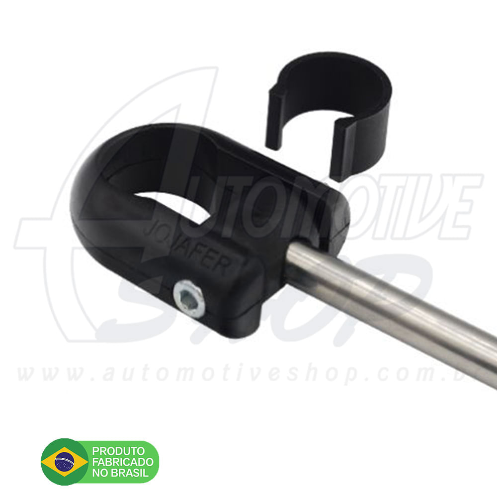 Antena Corta Pipa Moto Retrátil Guidao Aço Inox Prata M11