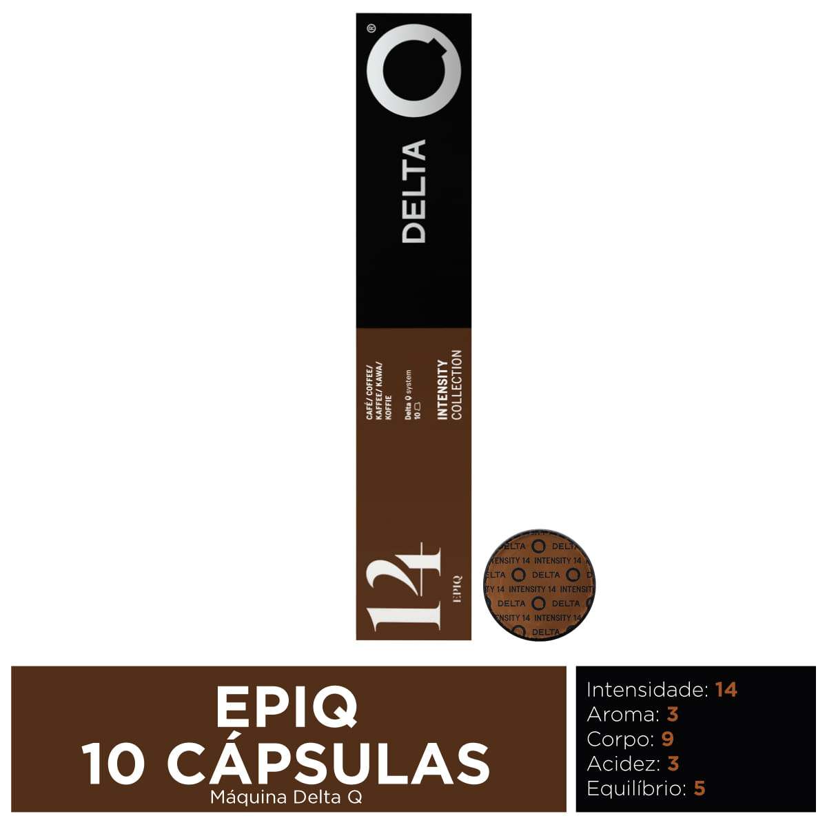 Capsula De Café Expresso Delta Q Original Epiq Nº14 Cx.10