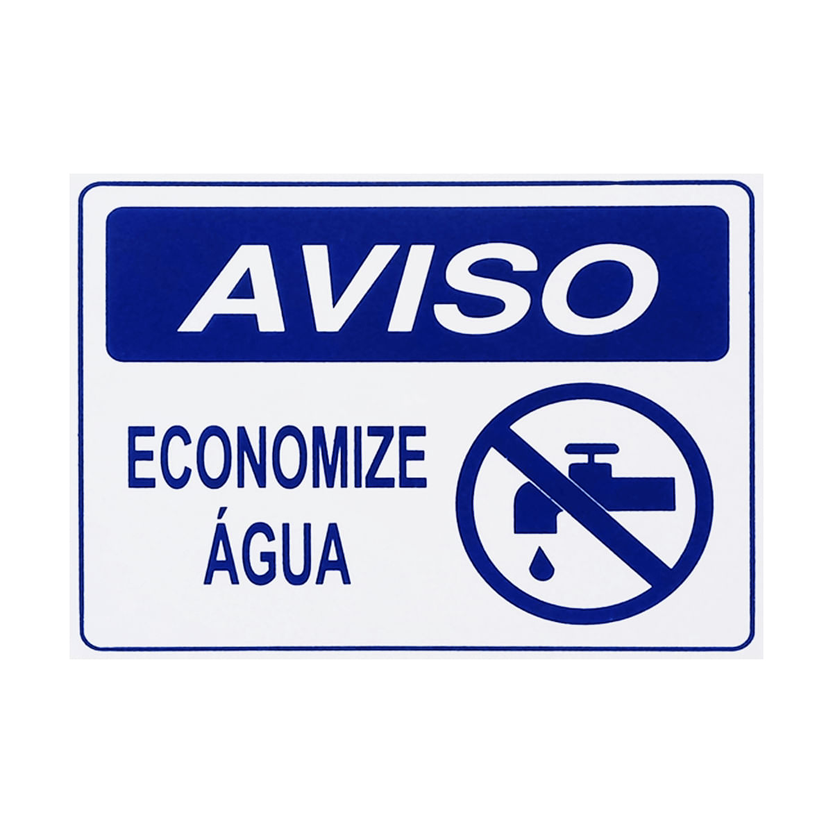 Placa De Sinalização Aviso Economize Água 20x15 Acesso - P-38/2 F9e