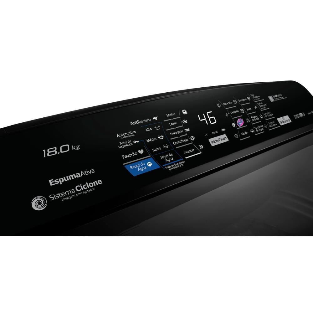 Máquina De Lavar Panasonic 18kg Sistema de Lavagem Ciclone e Antibactéria Titanium F180P7TB 220V